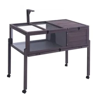 VEVOR Schildkrötenhabitat, Schildkrötenhaus aus Holz für drinnen und draußen, Schildkrötengehege auf Rollen mit Lichtständer, Reptiliengehege Kleintierkäfig mit Standbeinen, Rädern, für Gecko, Eidechse, Schlange VEVOR Schildkrötenhabitat, Schildkrötenhaus aus Holz für drinnen und draußen, Schildkrötengehege auf Rollen mit Lichtständer, Reptiliengehege Kleintierkäfig mit Standbeinen, Rädern, für Gecko, Eidechse, Schlange