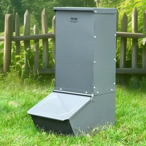 VEVOR Futtertrog Schweine, 2,2 Scheffel Fassungsvermögen, Futterspender mit Einzeltür, Futterbox aus robustem Stahl, Mehrzweck-Futtertrog zum Kriechen, Heuraufe für Vieh im Freien, Farmzubehör – Bild 7