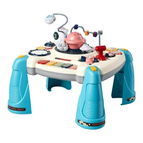 VEVOR Aktivitätstisch, Spieltisch inkl. 12 Spiele & 60 Klangquellen, Lerntisch mit Weltraumthema, Sanft Leuchtendem Sternenprojektor, Interaktiver Kindertisch, Entdeckertisch für Kinder ab 6 Monaten – Bild 10