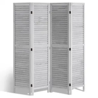 VEVOR Raumteiler 4-tlg. faltbare Sichtschutz Paravent, 170 cm hohe Trennwand tragbarer Dekorationsschirm zur Raumtrennung, Raumtrenner geeignet für Büro Restaurant Schlafzimmer (Hellgrau) VEVOR Raumteiler 4-tlg. faltbare Sichtschutz Paravent, 170 cm hohe Trennwand tragbarer Dekorationsschirm zur Raumtrennung, Raumtrenner geeignet für Büro Restaurant Schlafzimmer (Hellgrau)