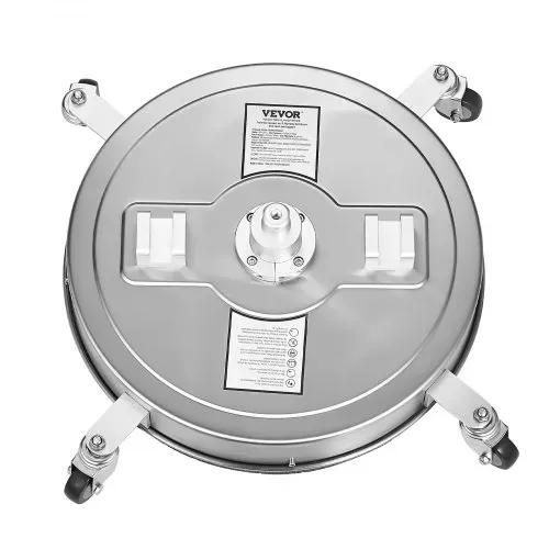 VEVOR 535 mm Hochdruckreiniger-Oberflächenreiniger, Flächenreiniger aus Edelstahl auf Rädern, 310 Bar max. 0,95 cm Anschlussstück, Doppelgriff, 2 Düsen, Spray für Betonterrasse – Bild 10
