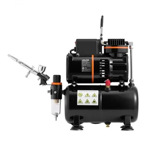 VEVOR Airbrush Set 1/6 PS mit Luftkompressor & Tank, 1 Dual Action Airbrush mit 1 Düse (0,3 mm) & Schlauch & Acrylfarbe )(24) & 2 Ventilatoren, für Kuchendekoration Modellmalerei Nagelkunst – Bild 10