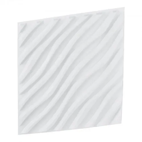 VEVOR 3D-Wandpaneele, 12er-Set, 50x50 cm PVC-Moderne minimalistische Wandverkleidung, 2,97m² Deckkraft, Inneneinrichtung für Schlafzimmer, Wohn- und Spielzimmer, Mattweiß – Bild 9