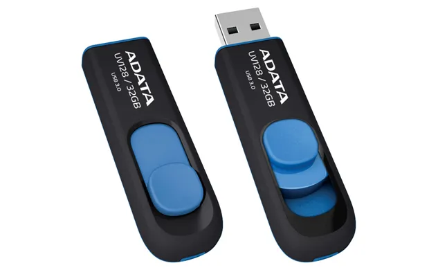 ADATA DashDrive UV128 128GB USB-Stick USB Typ-A 3.2 Gen 1 (3.1 Gen 1) Schwarz, Blau – Bild 3