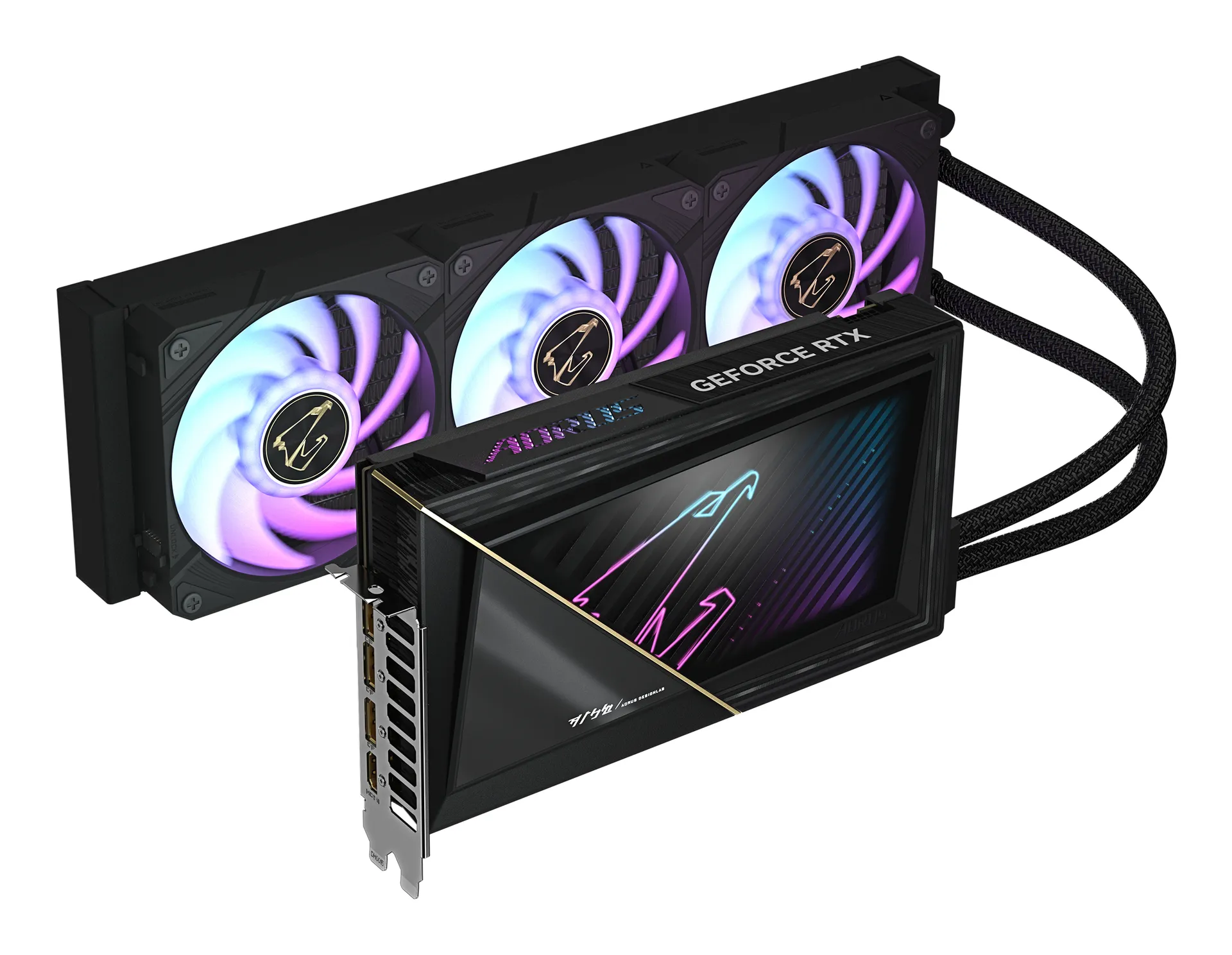 GIGABYTE AORUS GeForce RTX 5090 XTREME WATERFORCE 32G Grafikkarte - 32 GB GDDR7, 512 Bit, PCI-E 5.0, 2655 MHz Kernfrequenz, 3 x DP 2.1a, 1 x HDMI 2.1b, NVIDIA DLSS 4, GV-N5090AORUSX W-32GD – Bild 2