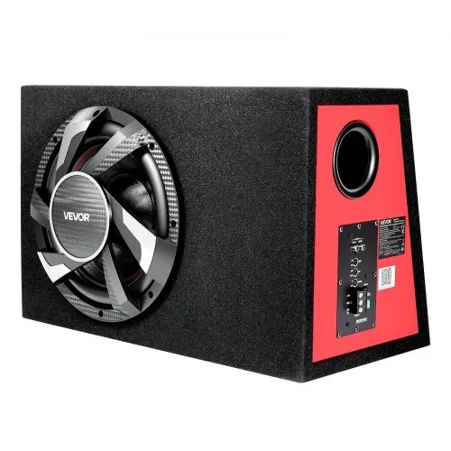 VEVOR Auto Subwoofer Set mit Bestücktem Gehäuse 305 mm, Komplettes Subwoofer- und Verstärkerpaket 245 W RMS, mit Integriertem Verstärker & Verkabelungssatz, Kompakt für Auto-Audiosysteme – Bild 10