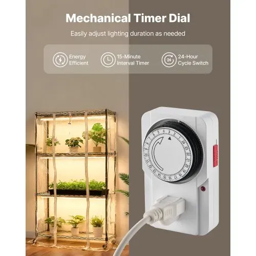 VEVOR Pflanzenregal mit Wachstumslicht, 4-stufiger Pflanzenständer mit transparenter Abdeckung, Timer & Hygrometer, 180W Vollspektrum-Lichter, Blumenregal für Zimmerpflanzen 90x35x150 cm – Bild 3