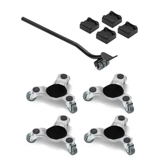 VEVOR Möbelwagen 4er-Set, 158 x 158 x 65 mm, 200 kg Tragkraft, 3-rädriger, Möbelroller aus Stahl mit dreieckiger Lenkrolle, Transportroller für Haushaltsgeräte, Sofa, Kühlschrank VEVOR Möbelwagen 4er-Set, 158 x 158 x 65 mm, 200 kg Tragkraft, 3-rädriger, Möbelroller aus Stahl mit dreieckiger Lenkrolle, Transportroller für Haushaltsgeräte, Sofa, Kühlschrank