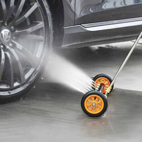 VEVOR 590 mm Hochdruckreiniger-Unterbodenreiniger, Edelstahl-Oberflächenreiniger, max. 4000 PSI, Winkeleinstellungsgetriebe, 7 Sprühdüsen, 2 verlängerte Stäbe für Auffahrt, Terrasse, Deck – Bild 7