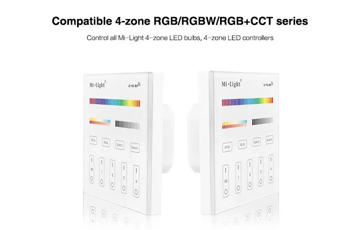 Synergy 21 LED Fernbedienung Smart Panel RGB-WW (RGB-CCT) 4 Zonen *Milight/Miboxer* – Bild 4