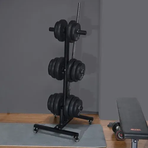 VEVOR Hantelscheibenständer Hantelscheibenbaum für 2-Zoll-Hantelscheiben, Standard-Hantelscheibenbaum Rollbar, Gewichtsaufbewahrungshalter mit einer Tragkraft von 454 kg, Aufbewahrungsständer – Bild 7