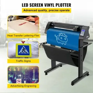 VEVOR Vinyl Schneideplotter Max. Papiereinzug 720 mm, Folienplotter Schneidkraft 500 g, Plotterschneider mit optisches Auge, Signmaster-Software, Schrittmotor, Plotter Halbautomatisch mit Ständer VEVOR Vinyl Schneideplotter Max. Papiereinzug 720 mm, Folienplotter Schneidkraft 500 g, Plotterschneider mit optisches Auge, Signmaster-Software, Schrittmotor, Plotter Halbautomatisch mit Ständer