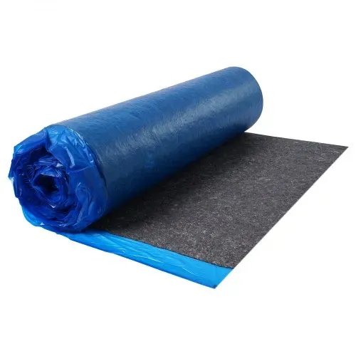 VEVOR Trittschalldämmung, 37,2 m², 3 mm Laminatbodenunterlage mit angebrachter Dampfsperre, Faser + PE-Folie, Schalldämmung & Geräuschreduzierung für Vinyl und Holz (2 Rollen x 18,6 m²) – Bild 9