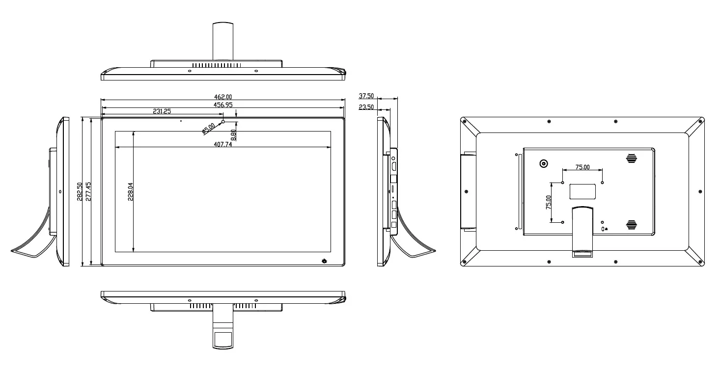 ALLNET Touch Display Tablet 18 Zoll PoE mit 8GB/64GB, RK3568 Android 13,PrimeOne-180 – Bild 4
