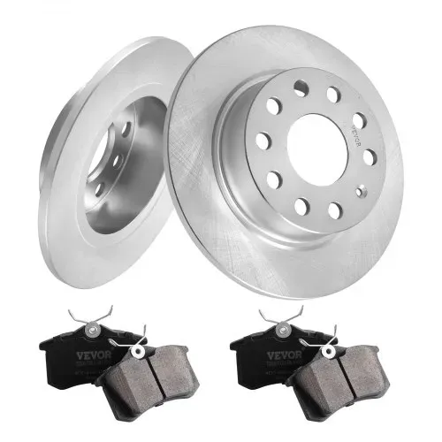 VEVOR Hinterradbremsen-Set, kompatibel mit Audi A3 (8P), VW Golf 5 6, Seat LEON, SKODA OCTAVIA, ALTEA, Bremsscheiben, Keramik-Bremsbeläge, Ersatzset, 253 mm Hinterradscheiben – Bild 9