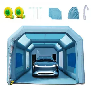 VEVOR Tragbares Aufblasbares Farbzelt für Sprühmalerei 480 + 950 W, 6,8 x 3,5 x 2,8 m Sprühschutz Farbkabine für DIY-Projekte, Hobby-Farbautomaten-Werkzeug, Blau 210D Oxford-Gewebe Auto Lackierkabine VEVOR Tragbares Aufblasbares Farbzelt für Sprühmalerei 480 + 950 W, 6,8 x 3,5 x 2,8 m Sprühschutz Farbkabine für DIY-Projekte, Hobby-Farbautomaten-Werkzeug, Blau 210D Oxford-Gewebe Auto Lackierkabine