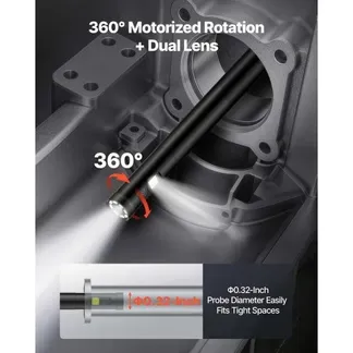 VEVOR Endoskopkamera mit Licht Drehbar, Inspektionskamera mit 360° beweglichem Kopf, IP67 Wasserdichte Rohrkamera mit 5 Zoll Display 5 m Schlangenkabel 5000 mAh Akku, 8 mm Boreskopkamera für Auto Haus VEVOR Endoskopkamera mit Licht Drehbar, Inspektionskamera mit 360° beweglichem Kopf, IP67 Wasserdichte Rohrkamera mit 5 Zoll Display 5 m Schlangenkabel 5000 mAh Akku, 8 mm Boreskopkamera für Auto Haus