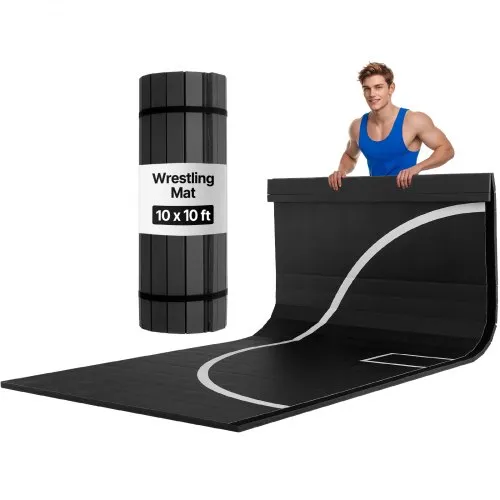 VEVOR Kampfsportmatte 3 x 3 m für Workouts im Heim-Fitnessstudio, wasserfeste aufrollbare Trainingsmatten Fitnessmatte für Gymnastik Tatami Jiu-Jitsu MMA Judo Boxen, Sportmatte Yogamatte Schwarz VEVOR Kampfsportmatte 3 x 3 m für Workouts im Heim-Fitnessstudio, wasserfeste aufrollbare Trainingsmatten Fitnessmatte für Gymnastik Tatami Jiu-Jitsu MMA Judo Boxen, Sportmatte Yogamatte Schwarz