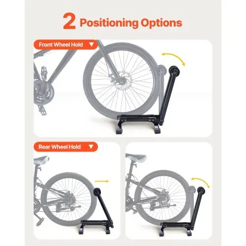 VEVOR Fahrradständer, kompatibel mit Mountainbikes & 508–685.8 mm Fahrrädern, Freistehender Fahrradhalter Ständer, vertikaler & horizontaler Ständer für kleine Räume, Eingangsbereich, Garage – Bild 2