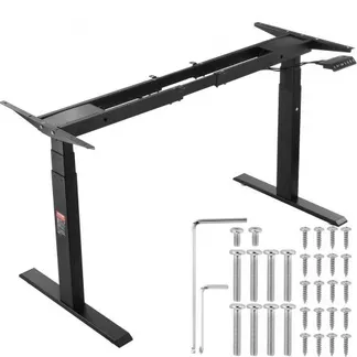 VEVOR Schreibtisch Gestell mit Doppelmotor, einstellbare Höhe 65-129 cm und Länge 110-178 cm, elektrisches Tischgestell, ergonomische Arbeitsstationsbasis, 3 Positionen (nur schwarzer Rahmen) VEVOR Schreibtisch Gestell mit Doppelmotor, einstellbare Höhe 65-129 cm und Länge 110-178 cm, elektrisches Tischgestell, ergonomische Arbeitsstationsbasis, 3 Positionen (nur schwarzer Rahmen)