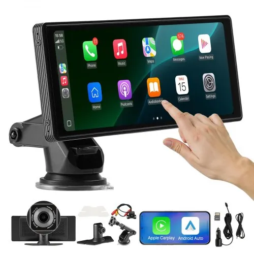 VEVOR kabelloses Autoradio (254 mm) HD-Radio mit Touchscreen mit Apple CarPlay & Android Auto, CarPlay-Bildschirm mit Front- und Rückfahrkameras Sprachsteuerung Mirror Link Bluetooth GPS-Navigation VEVOR kabelloses Autoradio (254 mm) HD-Radio mit Touchscreen mit Apple CarPlay & Android Auto, CarPlay-Bildschirm mit Front- und Rückfahrkameras Sprachsteuerung Mirror Link Bluetooth GPS-Navigation
