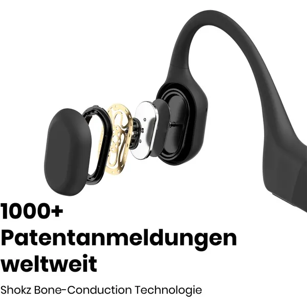 SHOKZ OpenRun Kopfhörer Kabellos Nackenband Sport Bluetooth Schwarz – Bild 5