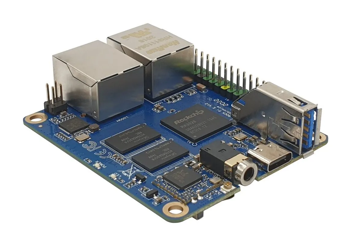 Rock Pi E D8 Dual Ethernet Board RK3328 1GB RAM oh. Wifi/BT – Bild 3