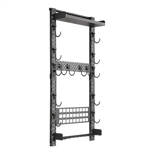 VEVOR Waffenwandhalterung für 5 Gewehre (Schrotflinten) & Waffenzubehör, Gewehrhalter mit J-Haken & Zusätzlicher Ablagefläche & Magazinhalter & MOLLE-Panel, Gewehrregal Kohlenstoffstahl, Waffenregal – Bild 9