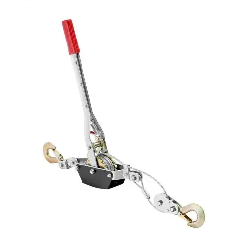 VEVOR Handhebelseilzug, 2 Tonnen (4.409 lbs) Zugkraft, 3,7 m Stahlkabel, 2 Haken, Hochleistungs-Ratschen-Handseilwinde mit Doppelgetriebe, Flaschenzug-Seilzieher, ideal für Fahrzeugrettung – Bild 10