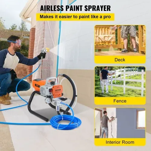 VEVOR Farbspritzgerät, 1500 W Airless-Farbspritzgerät, Schlauch-Farbspritzpistole, 3000 PSI Farbspritzgeräte für zu Hause für Schiffe, Brücken, Türme, Masten und andere große langfristige Metallstrukturen in der Industrie VEVOR Farbspritzgerät, 1500 W Airless-Farbspritzgerät, Schlauch-Farbspritzpistole, 3000 PSI Farbspritzgeräte für zu Hause für Schiffe, Brücken, Türme, Masten und andere große langfristige Metallstrukturen in der Industrie