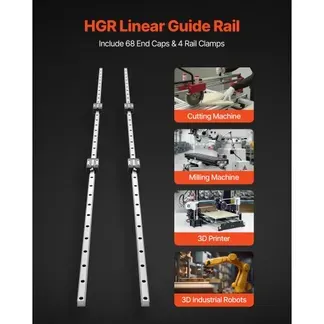 VEVOR Linearführungen, HGR20, 2er-Pack 2000 mm Linearführungen & 4 Stk. Gleitblöcke, rostfreier & hochpräziser Satz, für Heimwerker, CNC-Fräsen, Drehmaschinen, Fräsmaschinen, 3D-Drucker VEVOR Linearführungen, HGR20, 2er-Pack 2000 mm Linearführungen & 4 Stk. Gleitblöcke, rostfreier & hochpräziser Satz, für Heimwerker, CNC-Fräsen, Drehmaschinen, Fräsmaschinen, 3D-Drucker
