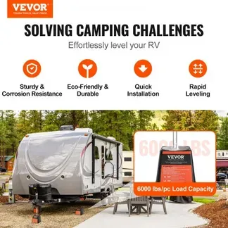 VEVOR Anhänger-Wagenheberblock Wohnmobil-Reisezubehör, 4er-Pack Wagenheber 2721 kg Kapazität pro Wohnmobil-Nivellierblock, für jeden Wagenheber, jeden Pfosten, jeden Fuß und jedes Sattelrad VEVOR Anhänger-Wagenheberblock Wohnmobil-Reisezubehör, 4er-Pack Wagenheber 2721 kg Kapazität pro Wohnmobil-Nivellierblock, für jeden Wagenheber, jeden Pfosten, jeden Fuß und jedes Sattelrad
