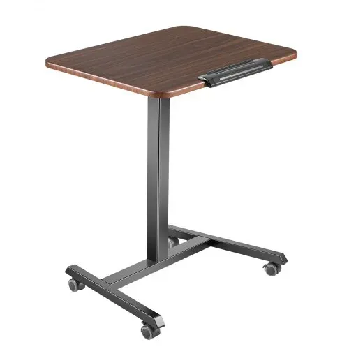 VEVOR Höhenverstellbarer Schreibtisch Computertisch 650x480x(760-1102)mm, Metallgestell, MDF-Tischplatte, 0-90° Neigbar, 15kg Belastbarkeit, Lenkrolle mit Bremsen, Steh-Sitz Tisch für Homeoffice Büro – Bild 8