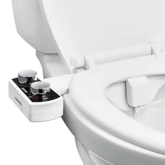 VEVOR Bidetaufsatz ultradünner Toilettensitz-Aufsatz mit 2 einziehbaren Düsen & einstellbarem Wasserdruck, nicht elektrischer Kaltwassersprüher für die Wasserwäsche vorne & hinten WC-Aufsatz VEVOR Bidetaufsatz ultradünner Toilettensitz-Aufsatz mit 2 einziehbaren Düsen & einstellbarem Wasserdruck, nicht elektrischer Kaltwassersprüher für die Wasserwäsche vorne & hinten WC-Aufsatz