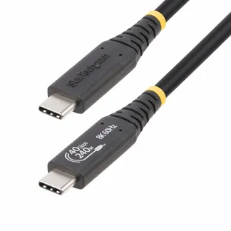 StarTech.com 50cm USB4 Kabel, USB-IF Zertifiziertes USB-C Kabel, 40Gbps Datenübertragung, 240W Power Delivery 3.1 EPR, 8K60Hz, USBC Monitor/Ladekabel, Thunderbolt/USB 3.2 Kompatibel, Docking Station Kabel StarTech.com 50cm USB4 Kabel, USB-IF Zertifiziertes USB-C Kabel, 40Gbps Datenübertragung, 240W Power Delivery 3.1 EPR, 8K60Hz, USBC Monitor/Ladekabel, Thunderbolt/USB 3.2 Kompatibel, Docking Station Kabel
