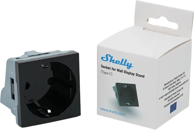 Shelly · Unterputz Zubehör ·Wall Display · Stand Socket · Schwarz – Bild 9