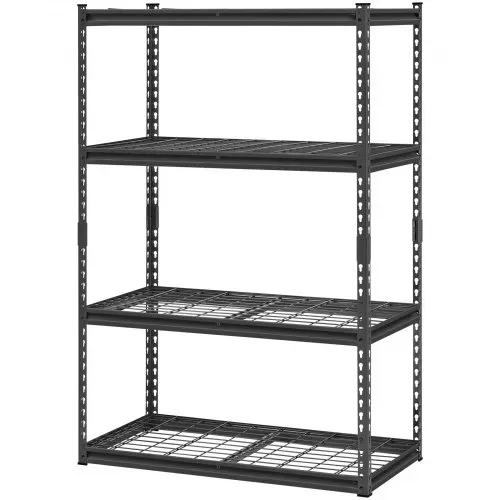 VEVOR Lagerregale, 1096 kg, 4-stufiges Schwerlastregal für die Garage, 508 x 1016 x 1524 mm, verstellbare Metallregale für Industrieregale, Garagenregal, Kellerregal für Küche, Lager, Keller, schwarz – Bild 8