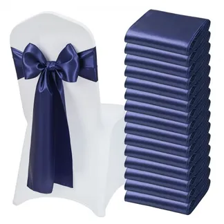 VEVOR Satin-Stuhlschärpen mit Schleifen (275×17 cm) 50 Stk. Stuhlbänder zum Binden, Stuhlbänder für Hochzeiten Partys Dekorationen Veranstaltungen Bankettstuhlbezüge, Stuhlschleifen Marineblau VEVOR Satin-Stuhlschärpen mit Schleifen (275×17 cm) 50 Stk. Stuhlbänder zum Binden, Stuhlbänder für Hochzeiten Partys Dekorationen Veranstaltungen Bankettstuhlbezüge, Stuhlschleifen Marineblau