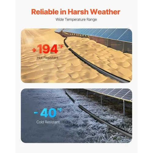 VEVOR 30,48m Solarkabel, Solarpanel-Kabel, 10AWG Solar-Verlängerungskabel, IP67 wasserdichtes PV-Kabel für Solarmodule zu Hause, -40 bis 105℃, auf Schiffen und in Wohnmobilen, schwarz – Bild 4