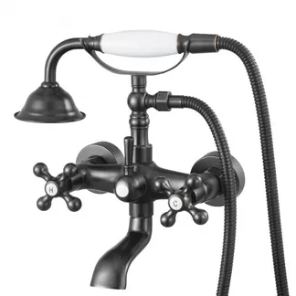 VEVOR Badewannenarmatur Klauenfuß zur Wandmontage mit Handbrause, Vintage Badewannenarmatur mit verstellbaren Schwenkarmen & 360°-Drehauslauf, Wasserhahn Duschset Wannenfüll-Set Ölgeriebene Bronze VEVOR Badewannenarmatur Klauenfuß zur Wandmontage mit Handbrause, Vintage Badewannenarmatur mit verstellbaren Schwenkarmen & 360°-Drehauslauf, Wasserhahn Duschset Wannenfüll-Set Ölgeriebene Bronze