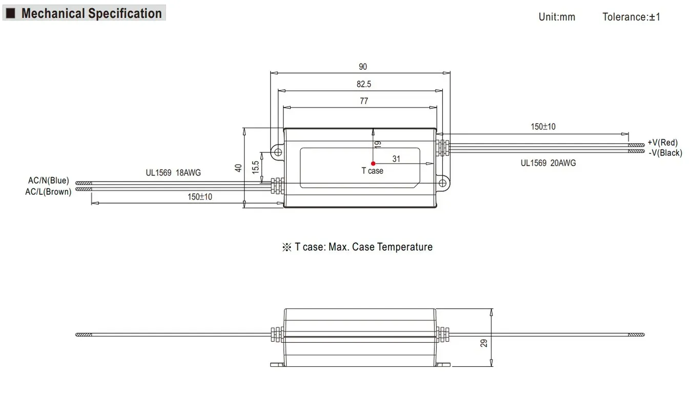 MEANWELL Netzteil - 24V 16W IP67 – Bild 2