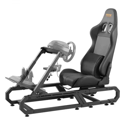 VEVOR Rennlenkradständer für Logitech G923/G920/G29, robustes Fahrsimulator-Cockpit aus Stahl – Thrustmaster T248P, Lenkradhalterung höhenverstellbar und Fußpedalwinkel einstellbar, max. Tragkraft 330 lbs, kompakt – Bild 10