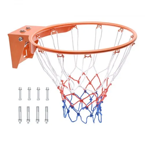 VEVOR Basketball-Felge, an der Wandtür montierter Basketballkorb, robuster Q235-Basketball-Flex-Rand-Torersatz mit Netz, Standard-18-Zoll-Hänge-Basketballkorb für den Innen- und Außenbereich für Kinder und Erwachsene VEVOR Basketball-Felge, an der Wandtür montierter Basketballkorb, robuster Q235-Basketball-Flex-Rand-Torersatz mit Netz, Standard-18-Zoll-Hänge-Basketballkorb für den Innen- und Außenbereich für Kinder und Erwachsene