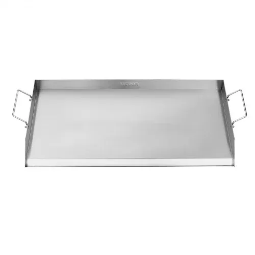VEVOR Grillplatte Grillpfanne Edelstahl universelle rechteckige Platte (809 x 370 mm) mit flacher Oberseite, Gasgrill-Grillplatte für BBQ-Grill Teppanyaki, tragbares Familienkochgeschirr mit Griff – Bild 9