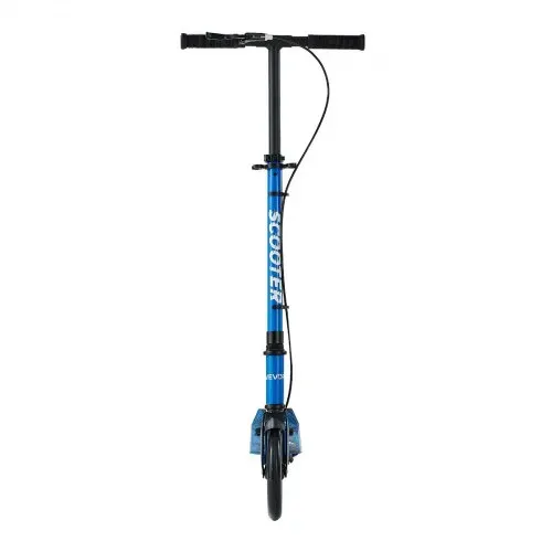 VEVOR Scooter (2 Räder) ab 8 Jahren, Cityroller Kinderroller Straßenroller mit höhenverstellbarem Lenker & rutschfestem Deck & Handbremse, faltbarer Tretroller bis zu 100 kg, Schwarz + Blau – Bild 8