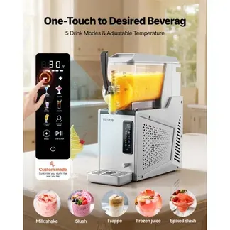 VEVOR Slush Maschine 1 x 3 L, Slusheis Eisbereiter 350 W (kein Eis nötig), Elektrische Margarita-Maschine mit Selbstreinigungsfunktion, Geeignet für Frozen Margaritas Frappés Milchshakes Shakes VEVOR Slush Maschine 1 x 3 L, Slusheis Eisbereiter 350 W (kein Eis nötig), Elektrische Margarita-Maschine mit Selbstreinigungsfunktion, Geeignet für Frozen Margaritas Frappés Milchshakes Shakes