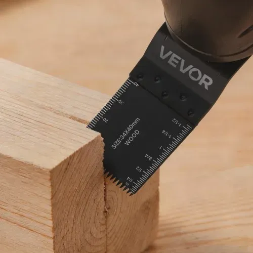 VEVOR 160 Stk.Oszillierwerkzeug Zubehör Set, Multitool Zubehör Inkl. 36 Oszillierender Sägeblätter 2 Schleifpads 2 Schaber 120 Schleifpapiere, Mehrfachwerkzeug Zubehör für Holz Kunststoff & Metall – Bild 7