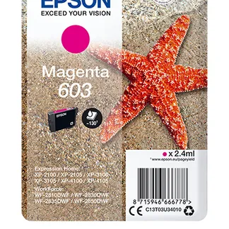 Epson Singlepack Magenta 603 Ink Epson Singlepack Magenta 603 Ink