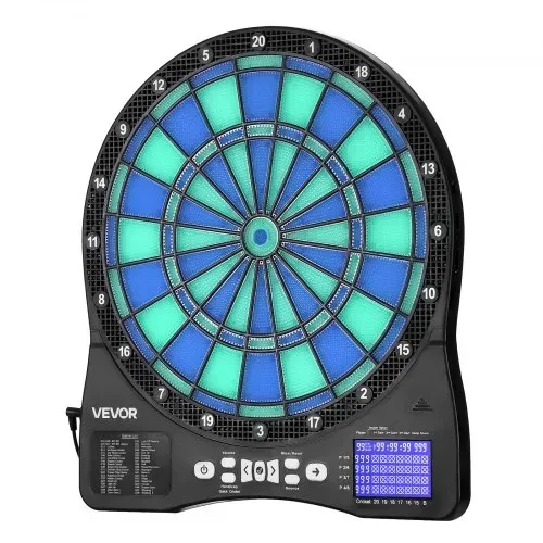 VEVOR Elektronische Dartscheibe, E-Dartboard mit LED-Beleuchtung, 48 Spielen & 500 Variationen, inkl. 6 Dartschäften mit Flights & 50 Ersatz-Pfeilspitzen, LCD mit Cricket-Punktestand, für 8 Spieler – Bild 10