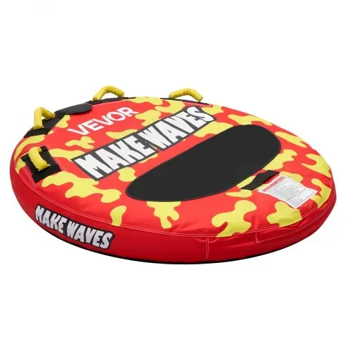 VEVOR Towable Tube für Boote, Wassersport-Schleppreifen für 2 Personen, bis 154 kg Tragfähigkeit, mit Antirutschpolstern, Nylonhülle, Gepolsterten Griffen und Sicherheitsventil, für Seen, Flüsse, Rot – Bild 8